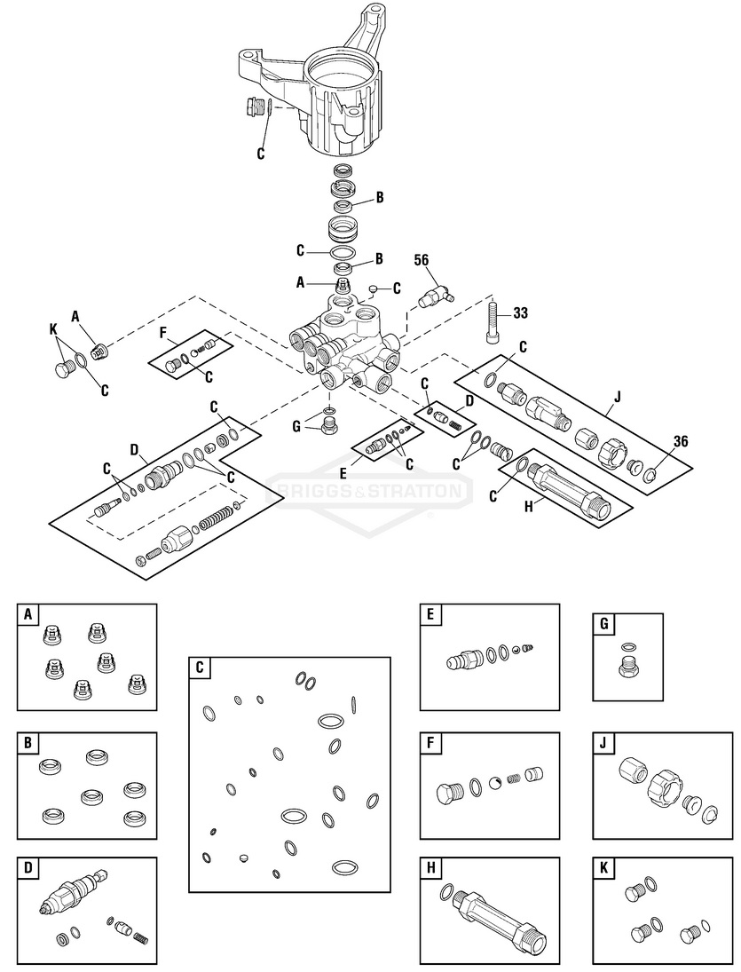 705038 pressure washer pump parts